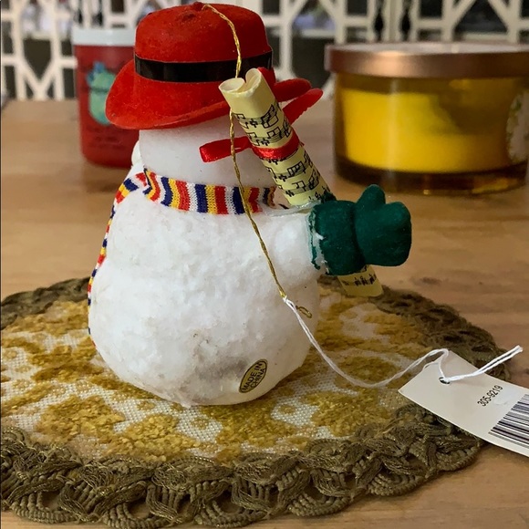 Snowman ⛄️ vintage flocked Christmas tree ornament decoration vintage - Picture 3 of 16